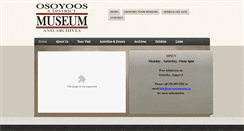 Desktop Screenshot of osoyoosmuseum.ca